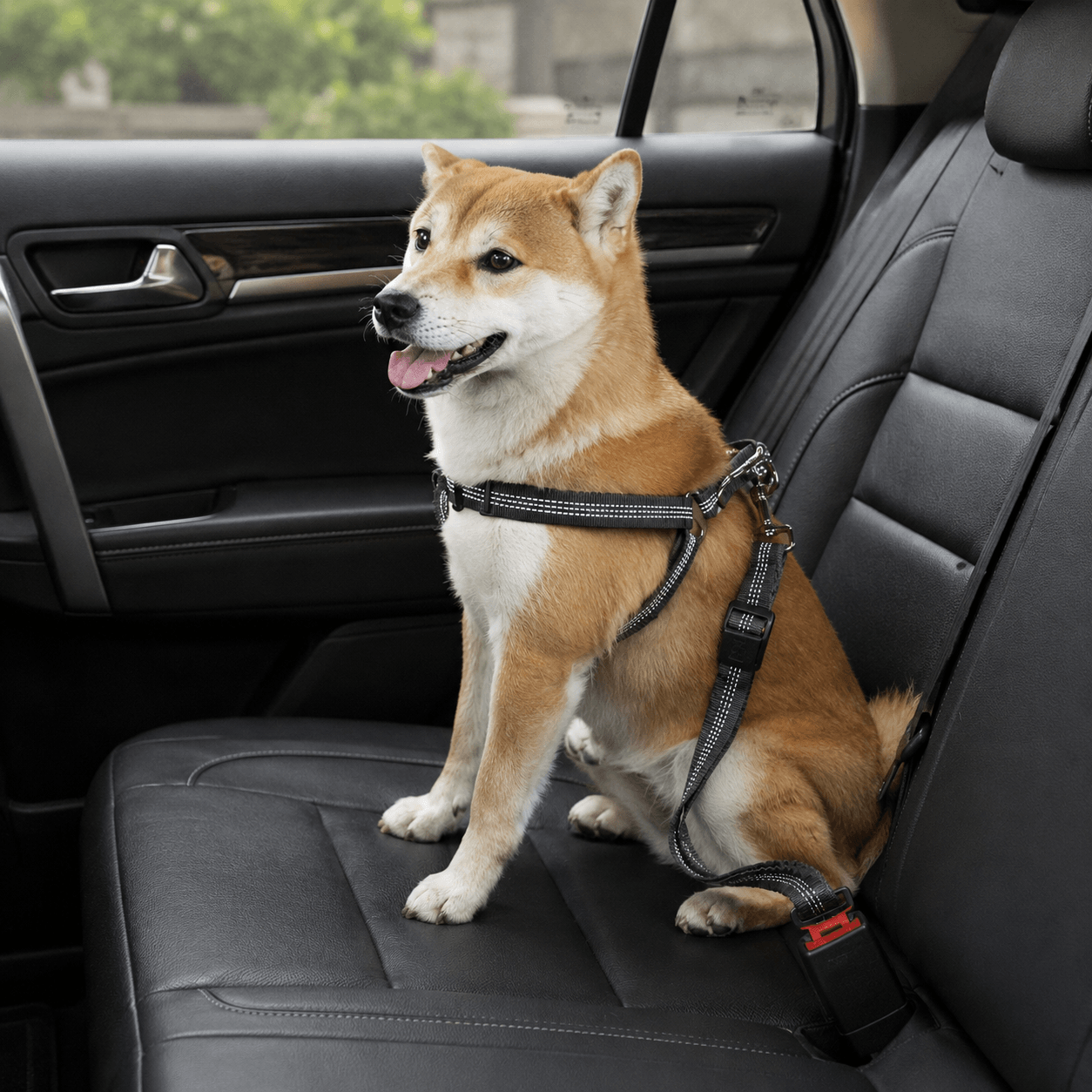 PawSecure™ Adjustable Dog Seat Belt | Shock Absorbing Car Safety Leash