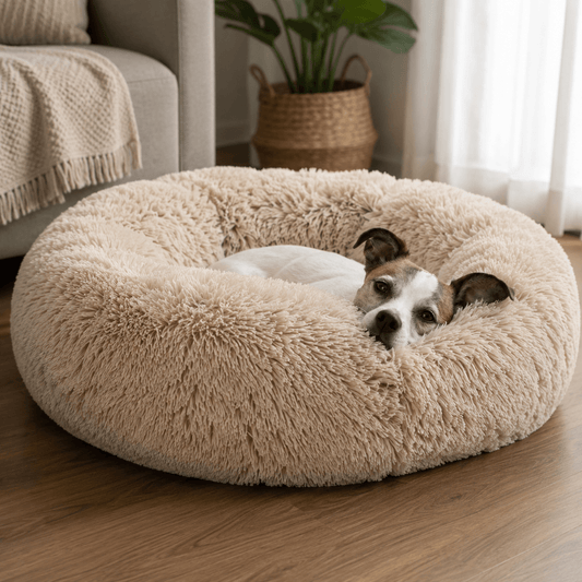 PawCloud™ Calming Pet Bed | Ultra Soft Donut Bed for Dogs & Cats